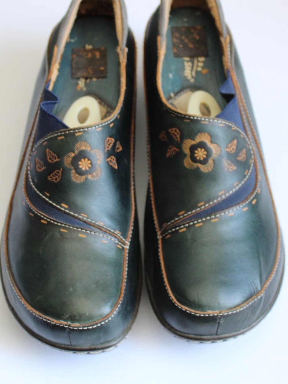 Spring Step L'artiste Burbank Leather Clogs Hand-Painted Women Size 41 / 9.5 US - Picture 6 of 10
